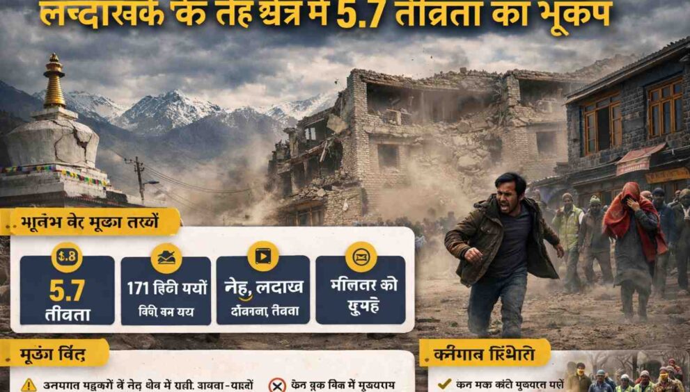 5.7 Magnitude Earthquake Hits Ladakh’s Leh Region