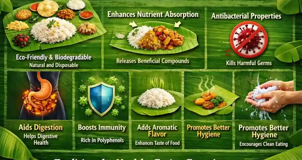 Amazing Health Benefits of Eating on Banana Leaves