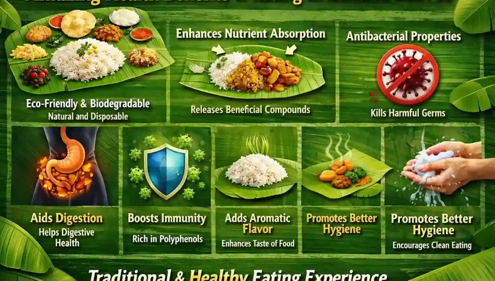 Amazing Health Benefits of Eating on Banana Leaves