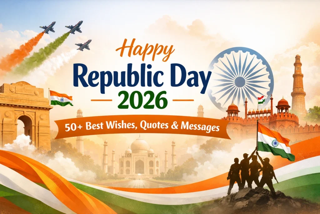 Happy Republic Day 2026 50+ Wishes, Quotes and Messages to Share on January 26