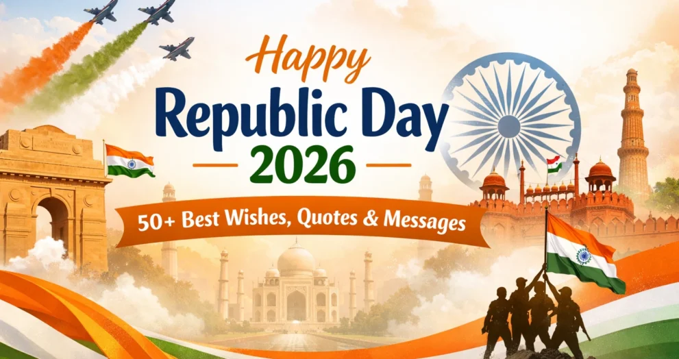 Happy Republic Day 2026 50+ Wishes, Quotes and Messages to Share on January 26