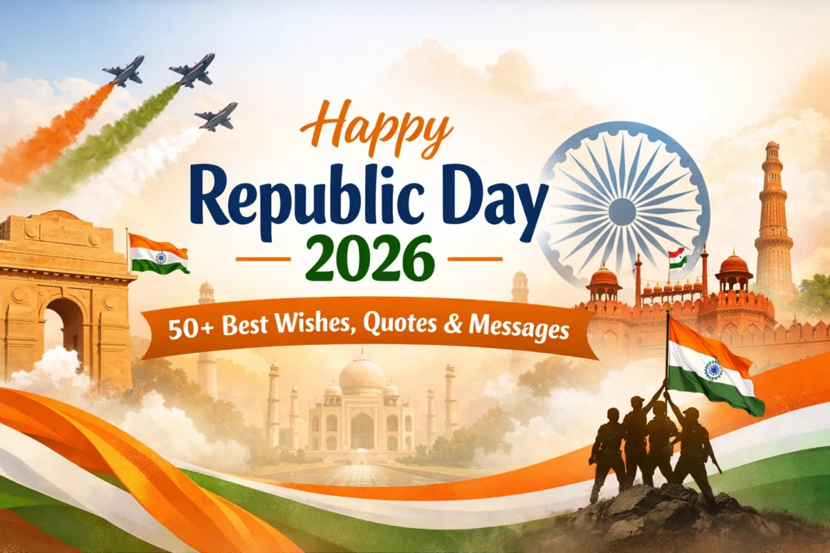 Happy Republic Day 2026 50+ Wishes, Quotes and Messages to Share on January 26