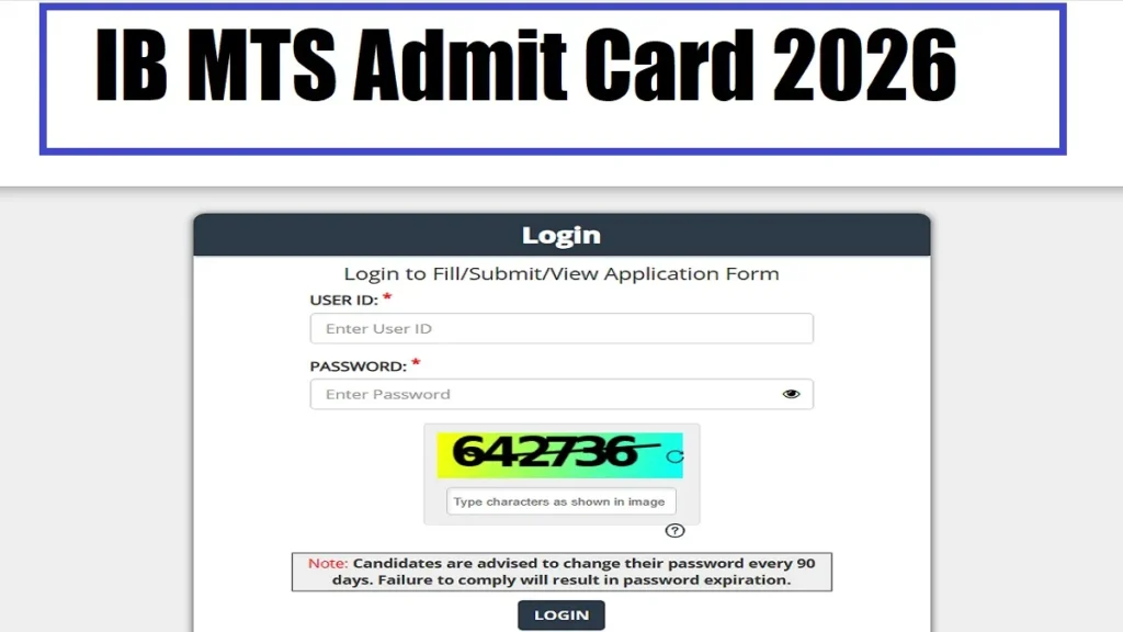 IB MTS Admit Card 2026 has been released. Download the hall ticket, check exam date, exam pattern, eligibility, and important instructions here.