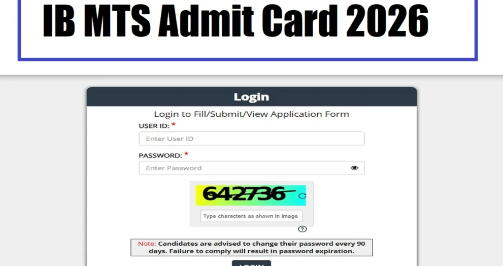 IB MTS Admit Card 2026 has been released. Download the hall ticket, check exam date, exam pattern, eligibility, and important instructions here.