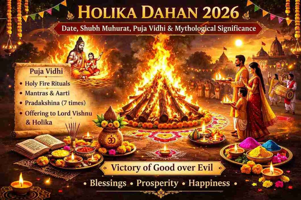 Holika Dahan 2026 Date, Shubh Muhurat, Puja Vidhi and Mythological Significance