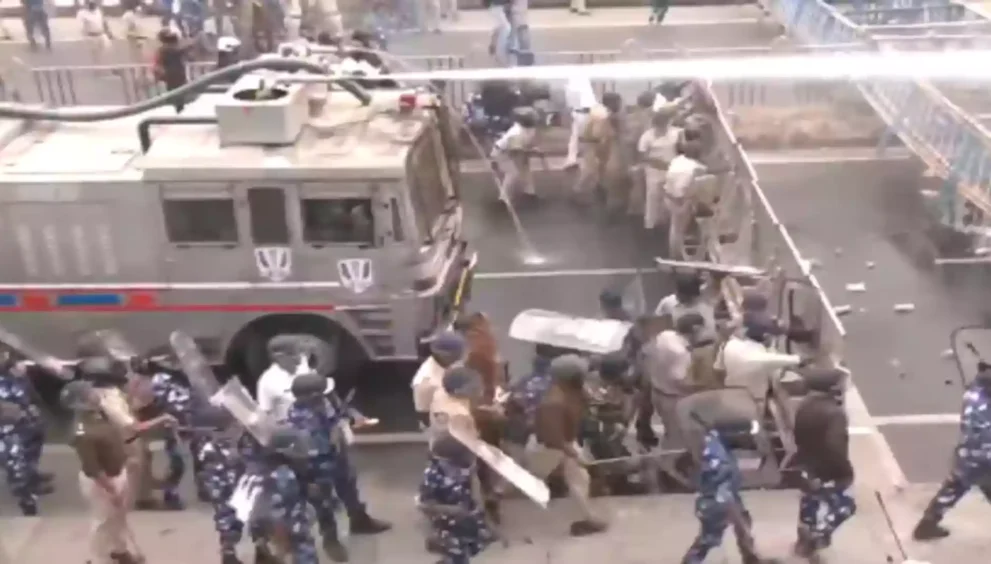 Tribal Protest in Siliguri Turns Tense, Police Use Water Cannons and Tear Gas