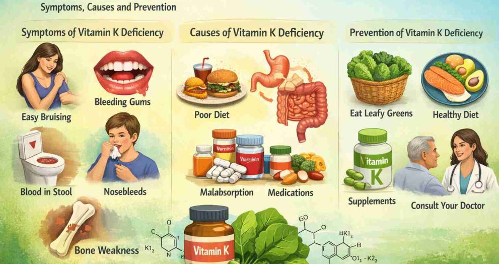 Vitamin K Deficiency Symptoms, Causes and Prevention